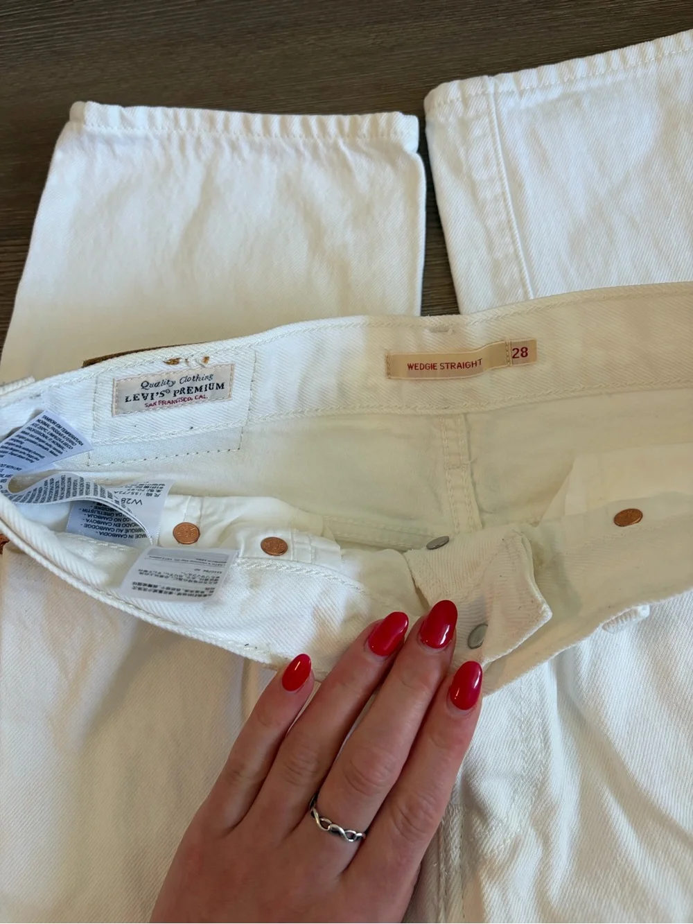 Levi's Women's Straight Leg Jeans in White